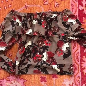 Aritzia Wilfred Floral OTS top